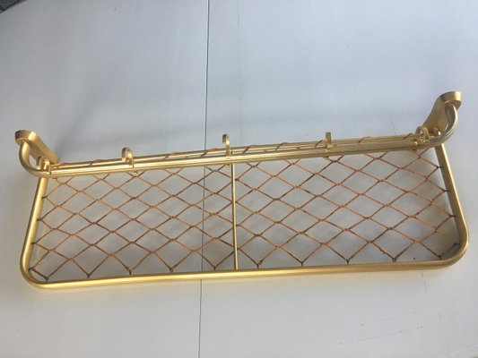 Vintage Aluminum Coat Hanger with 81/28 Gilded Mesh, 1970s-WQQ-935928