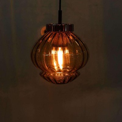 Vintage Amber Glass Hanging Lamp from Raak Amsterdam-HGA-2027527