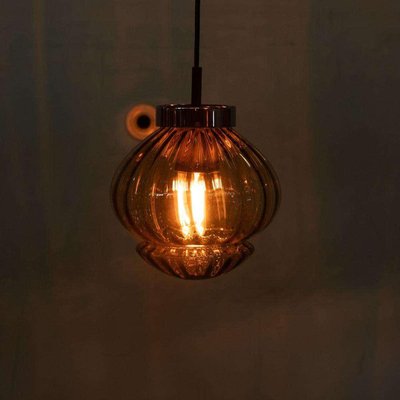 Vintage Amber Glass Hanging Lamp from Raak Amsterdam-HGA-2027527