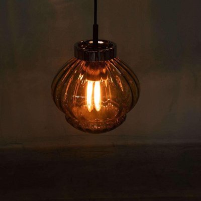 Vintage Amber Glass Hanging Lamp from Raak Amsterdam-HGA-2027527