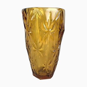 Vintage Amber Glass Vase, 1970s-TZ-828899