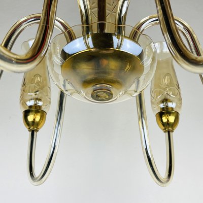 Vintage Amber Murano Chandelier from De Majo, Italy, 1970s-WQC-951838