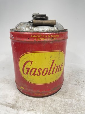 Vintage American Gasoline Petrol Can in Metal, 1940s-GKM-2028092