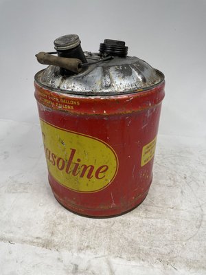 Vintage American Gasoline Petrol Can in Metal, 1940s-GKM-2028092