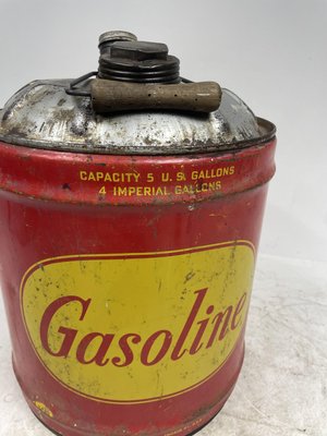 Vintage American Gasoline Petrol Can in Metal, 1940s-GKM-2028092