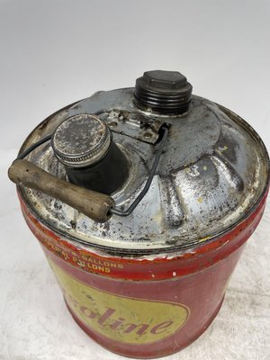 Vintage American Gasoline Petrol Can in Metal, 1940s-GKM-2028092