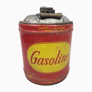 Vintage American Gasoline Petrol Can in Metal, 1940s-GKM-2028092