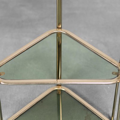 Vintage Angular Metal & Glass Console Table, 1970s-ZLY-1187659