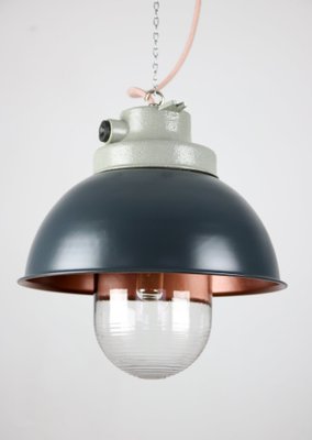 Vintage Anthracite Industrial Pendant Lamp from TEP-HGJ-739232