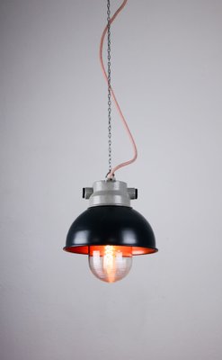 Vintage Anthracite Small Industrial Pendant Lamp from TEP-HGJ-739238