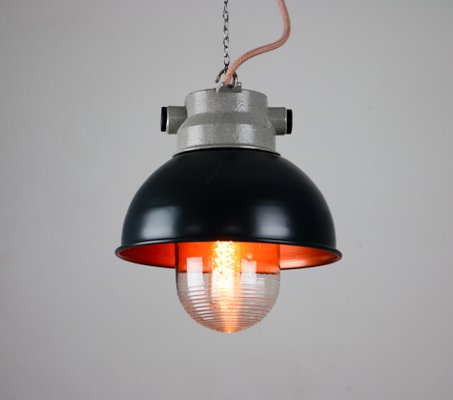 Vintage Anthracite Small Industrial Pendant Lamp from TEP-HGJ-739238