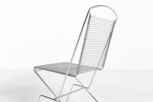 Vintage Architectural Steel Wire Chairs, Italy, Set of 4-KMC-1802582