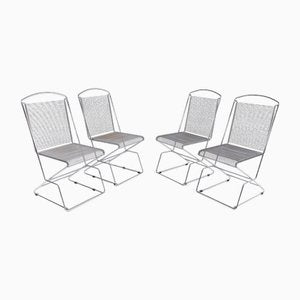 Vintage Architectural Steel Wire Chairs, Italy, Set of 4-KMC-1802582