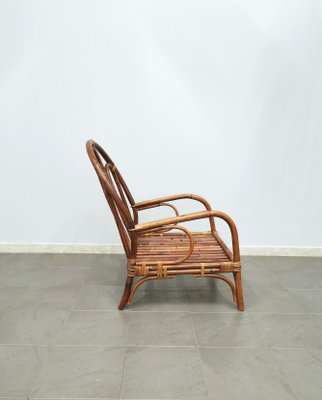 Vintage Armchair in Bamboo & Rattan, Italy, 1960s-ZST-1359772