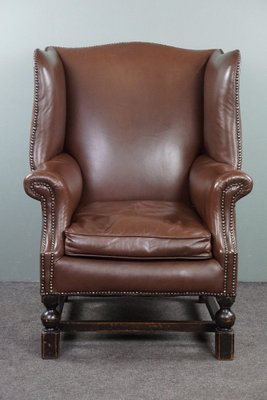 Vintage Armchair in Brown Leather-HPP-1764181