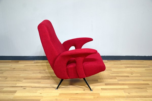 Vintage Armchair in Fabric, Italy, 1960s-QZZ-1304175