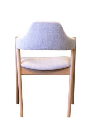 Vintage Armchair in Oak and Wool Fabric by Kai Kristiansen, 1950s, Set of 6-BPJ-1723196