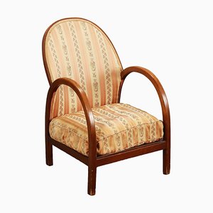 Vintage Armchair in Painted Beech and Cloth, 1950s-VMM-1808186