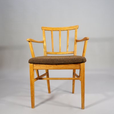 Vintage Armchair in Pine by Carl Malmsten, 1950s-SGX-1734237