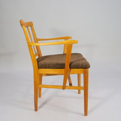 Vintage Armchair in Pine by Carl Malmsten, 1950s-SGX-1734237