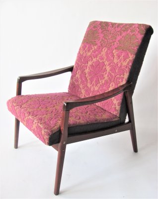 Vintage Armchair in Purple from Jitona, Czechoslovakia, 1960s-ZWG-1254305