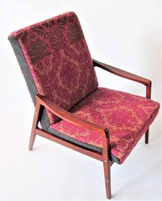 Vintage Armchair in Purple from Jitona, Czechoslovakia, 1960s-ZWG-1254305