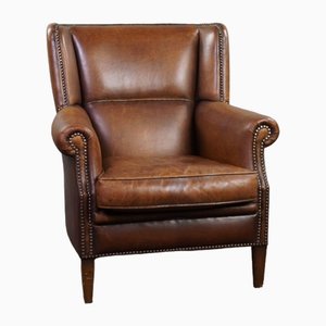 Vintage Armchair in Sheep Leather-HPP-1764179