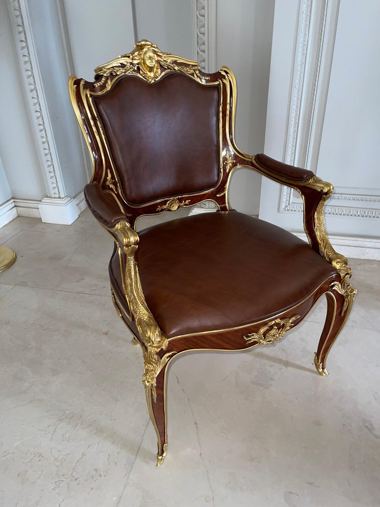 Vintage Armchair in Style of Francois Linke, Paris