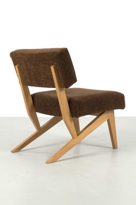 Vintage Armchair in Wood & Fabric-OKG-1765796