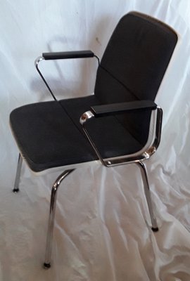 Vintage Armchair with Steel Pipe Frame, 1970s-HOI-1066746