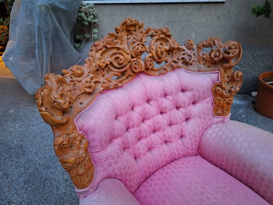 Vintage Armchair with Urano Palma Pink Fabric, 1980s-OHK-2020730