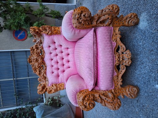 Vintage Armchair with Urano Palma Pink Fabric, 1980s-OHK-2020730