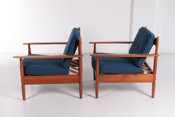 Vintage Armchairs by Grete Jalk attributed to France and Son / France & Daverkosen, Denmark, 1960s , Set of 5-EZZ-1371531