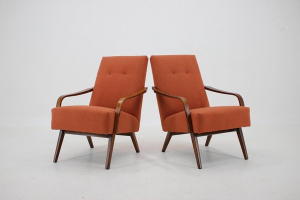 Vintage Armchairs, Czechoslovakia, 1960s, Set of 2-TZ-900528