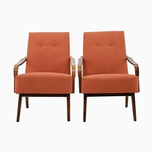 Vintage Armchairs, Czechoslovakia, 1960s, Set of 2-TZ-900528