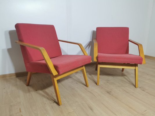 Vintage Armchairs, Czechoslovakia, Set of 2-QJA-1178567