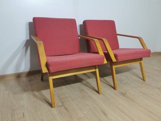 Vintage Armchairs, Czechoslovakia, Set of 2-QJA-1178567