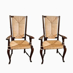 Vintage Armchairs in Beech, Set of 2-ODB-1807882