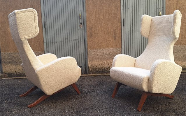 Vintage Armchairs in White Boucle, 1990s, Set of 2-OHK-2020710