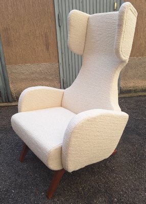 Vintage Armchairs in White Boucle, 1990s, Set of 2-OHK-2020710