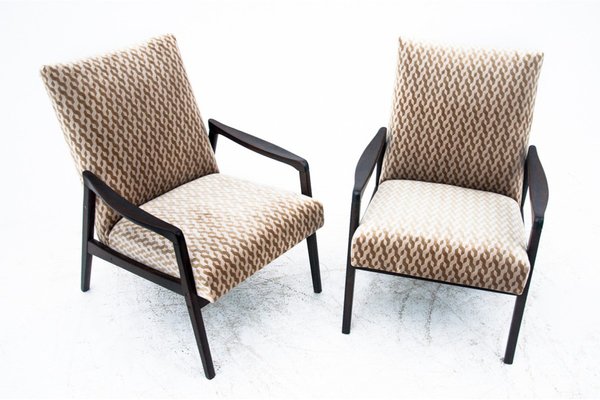 Vintage Armchairs, Poland, 1960s, Set of 2-BXB-1291221