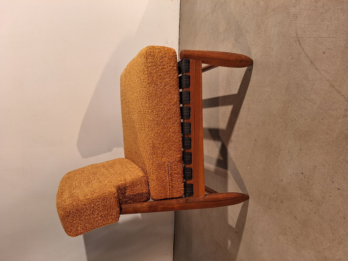 Vintage Armchairs with Rubber Tie Rods, 1950s