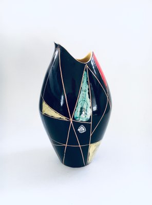 Vintage Art Ceramic Vase Kreta 41815 from Brothers Conradt, West Germany, 1960s-RQV-1807727