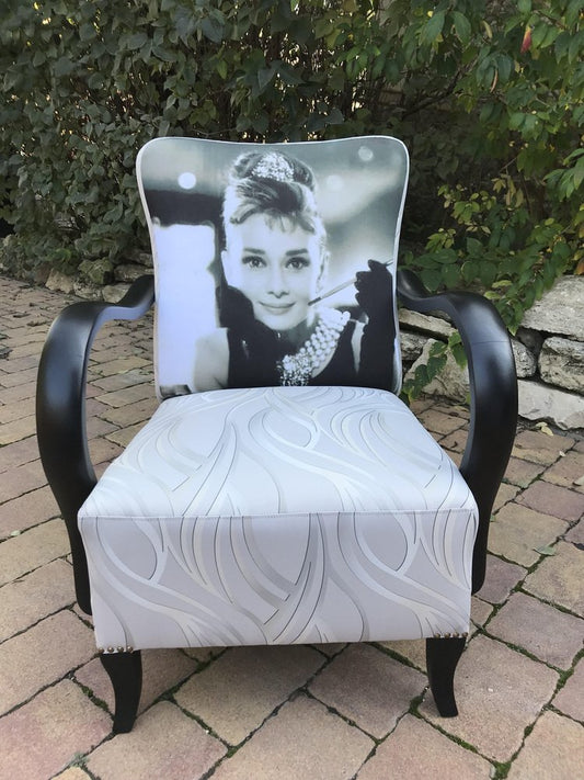 Vintage Art Deco Audrey Hepburn Armchair, 1920s