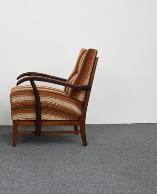 Vintage Art Deco Black Walnut Armchair by Gyula Kaesz, Hungary, 1930s-XCG-2021556