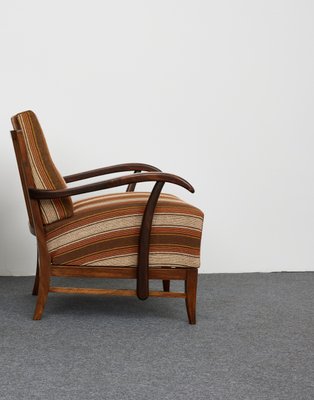 Vintage Art Deco Black Walnut Armchair by Gyula Kaesz, Hungary, 1930s-XCG-2021556