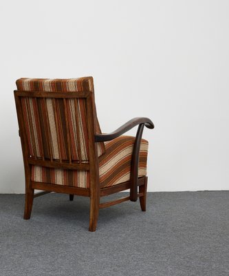 Vintage Art Deco Black Walnut Armchair by Gyula Kaesz, Hungary, 1930s-XCG-2021556