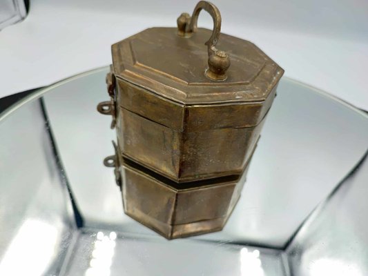 Vintage Art Deco Brass Box-CAQ-1794956