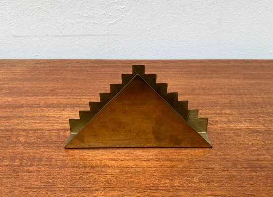 Vintage Art Deco Brass Napkin Holder-UAH-1294654