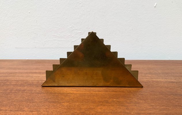 Vintage Art Deco Brass Napkin Holder-UAH-1294654